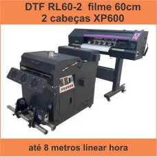 Impressora DTF RL60 Industrial 2 cabeças XP600