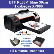 Impressora DTF RL30 industrial com 1 cabeça de impressão XP600