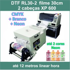 Impressora DTF RL30-2  2 cabeças XP600 + Neon