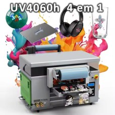 Impressora UV 4060 hibrida >> Mesa + rolo a rolo + UV DTF + cilindrico